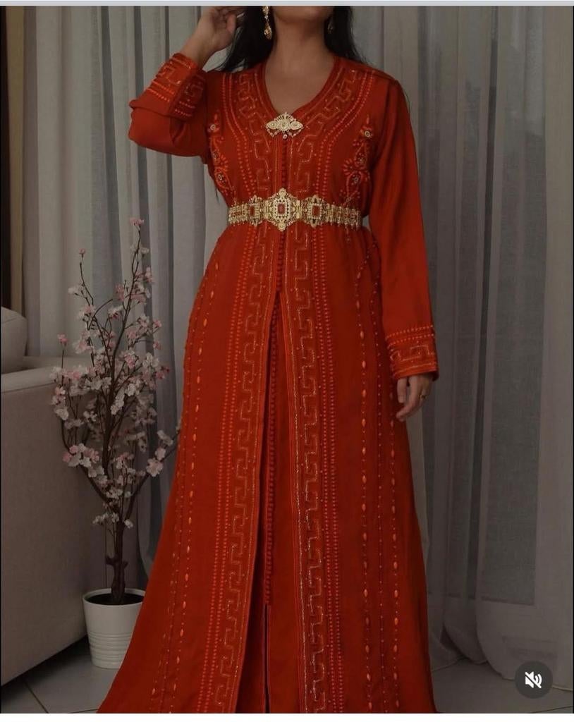 caftan  marocain, Enlèvement, Orange