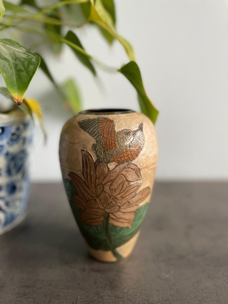 Vintage cloisonné vaas uit China, Ophalen