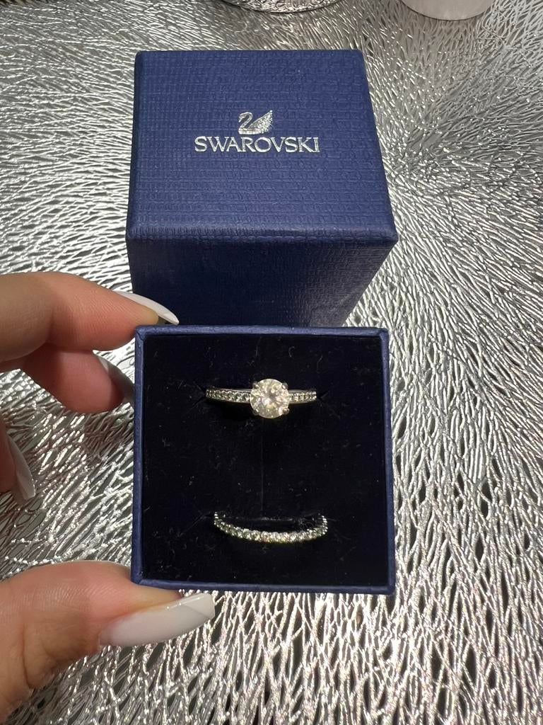 Swarovski duo ring, Bijoux, Sacs & Beauté, Bagues, Enlèvement, Comme neuf