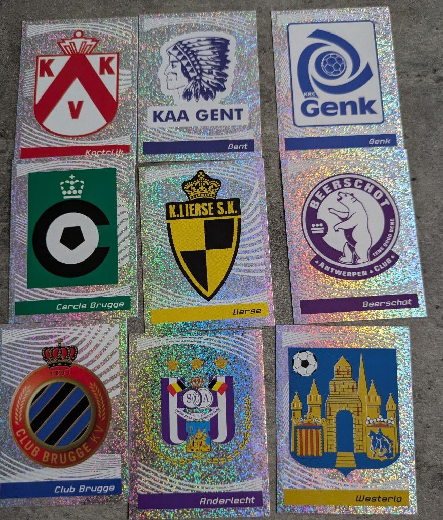 PANINI FOOTBALL 2012  9x emblemen/badges voetbal zeldzaam, Hobby en Vrije tijd, Stickers en Plaatjes, Nieuw, Verzenden