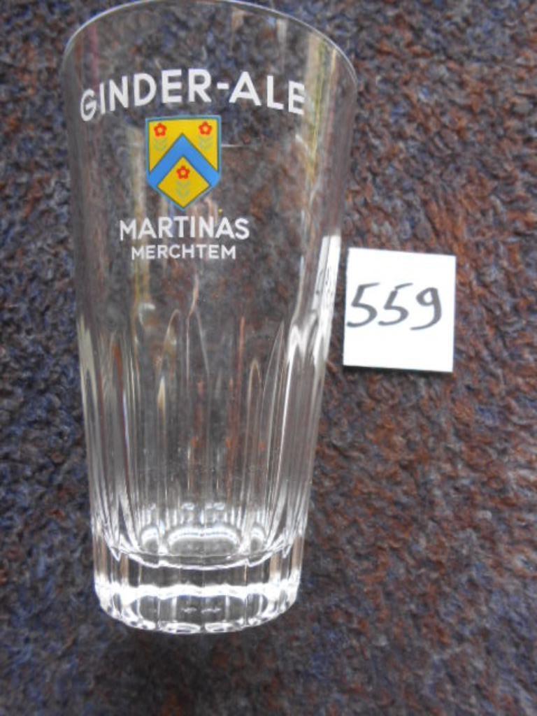 Bierglas Ginder-Ale Martinas Merchtem, Ophalen of Verzenden, Zo goed als nieuw, Bierglas