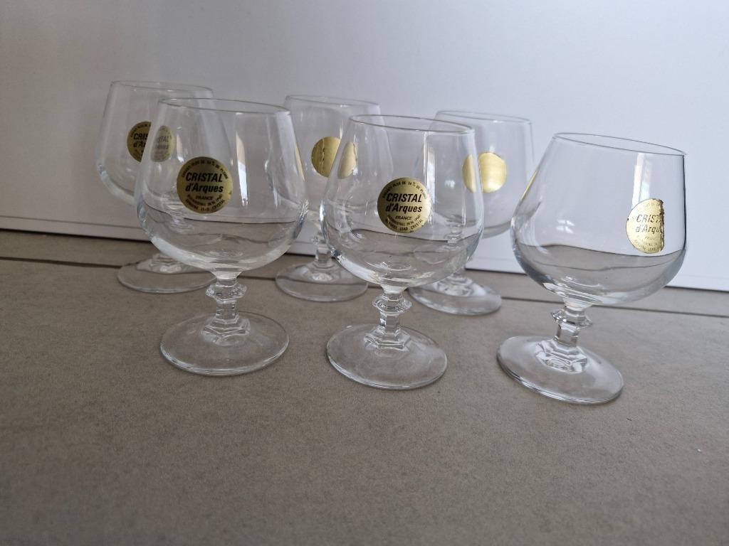 6 portoglazen Cristal d' Arques voor €3, Huis en Inrichting, Verzenden, Overige materialen, Glas of Glazen