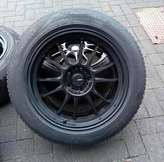 Winterbanden velgen alu Tesla Model Y 18inch TPMS 6-7mm ❄️, Ophalen, Zo goed als nieuw