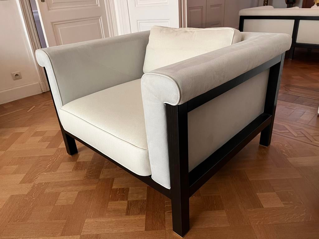 Livourne zetel by Jules Wabbes (Bulo, 2010), ecru, 75 à 100 cm, Modern (Jules Wabbes), Tissus, Comme neuf