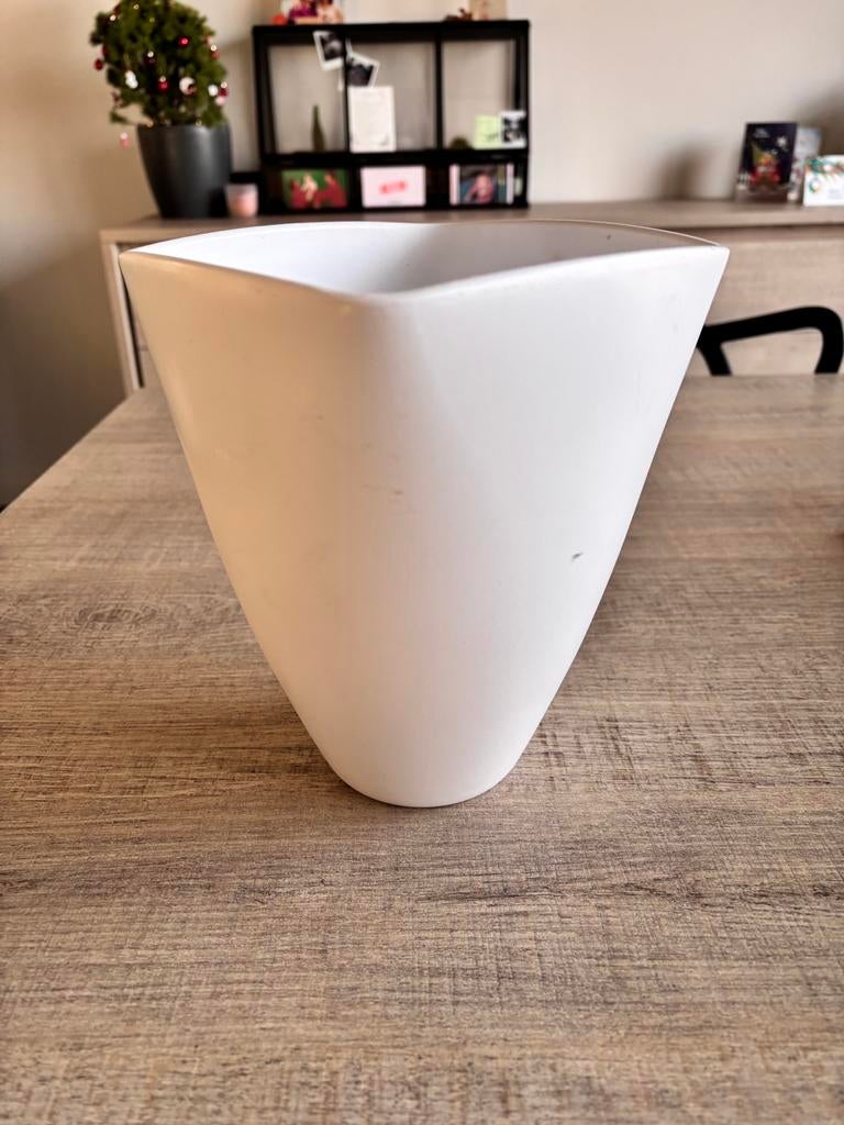 Pot de fleurs blanc pour orchidée, Moins de 25 cm, Pierre, Comme neuf, Enlèvement