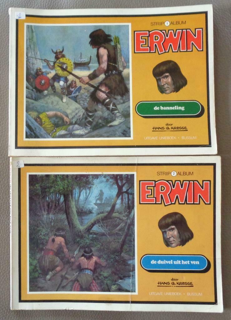 Erwin, de vrijbuiter - album 1 en 2 - 1e druk 1973, Ophalen of Verzenden, Gelezen