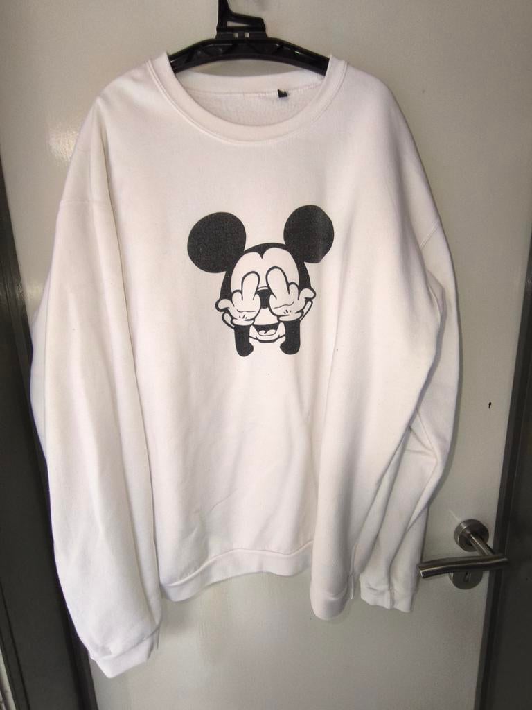 Sweatshirt Mickey, B&C collection, Wit, Maat 46/48 (XL) of groter, Ophalen of Verzenden