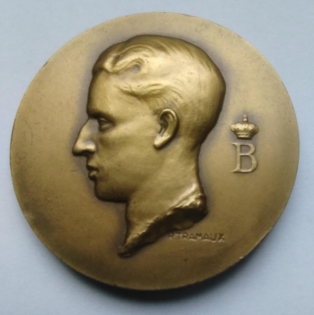 medaille boudewijn brons TRAMAUX, Ophalen of Verzenden, Brons