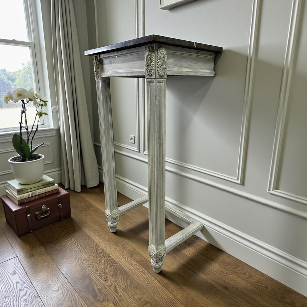 Console vintage/table murale avec marbre, Enlèvement ou Envoi, Utilisé