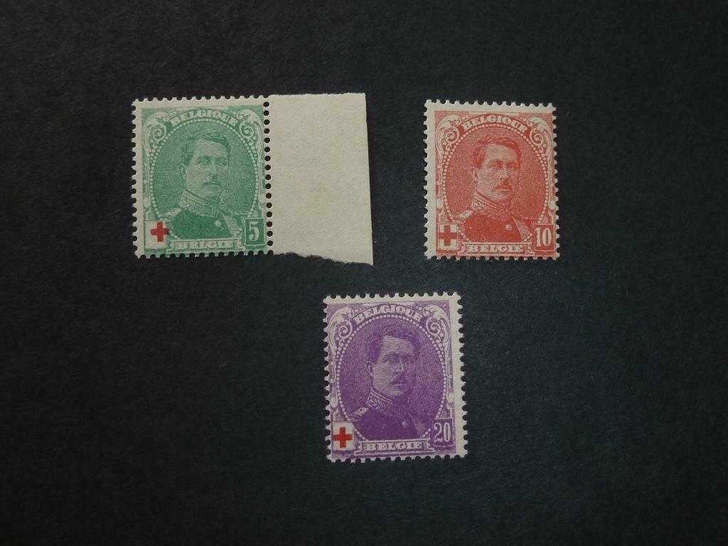 België Rode Kruis 1914 Albert I - 129-131 - Postfris, Postzegels en Munten, Postzegels | Europa | België, Ophalen of Verzenden