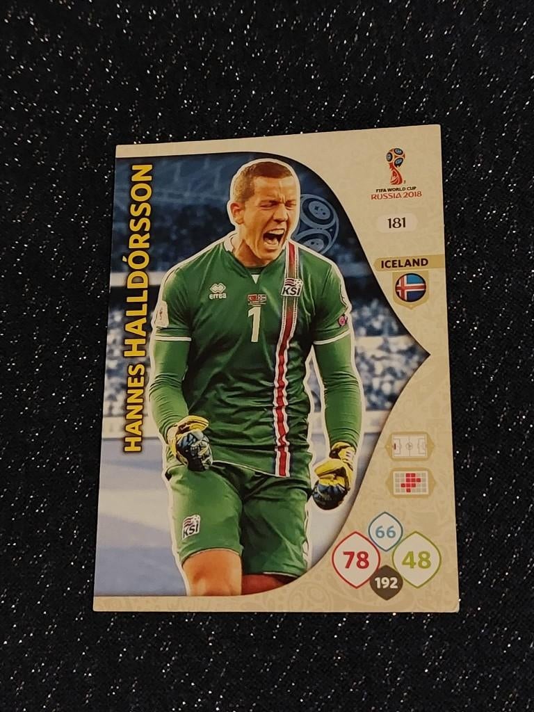 Voetbalkaart : Panini / Hannes Halldorsson / IJsland, Envoi, Comme neuf, Cartes de joueur