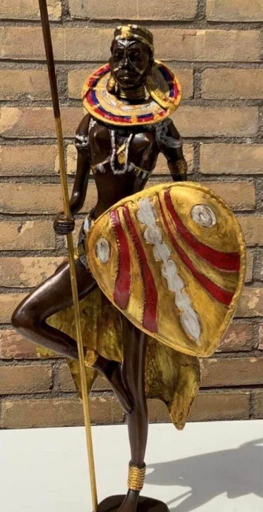 Maasai-krijger in brons, Antiek en Kunst, Ophalen