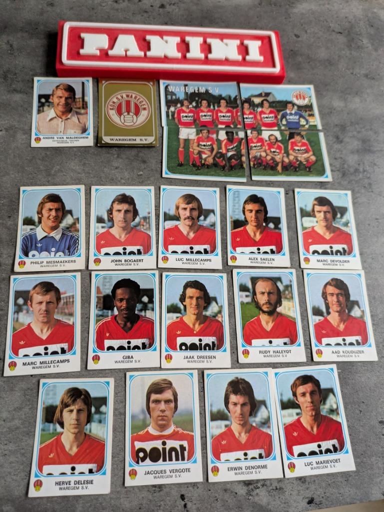 PANINI FOOTBALL 77 WAREGEM  20 STICKERS 1977, Hobby en Vrije tijd, Verzenden, Nieuw