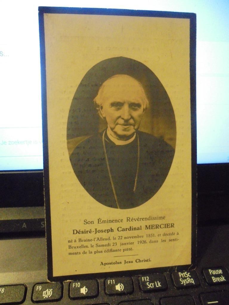 Cardinal Mercier dp, Ophalen of Verzenden, Bidprentje