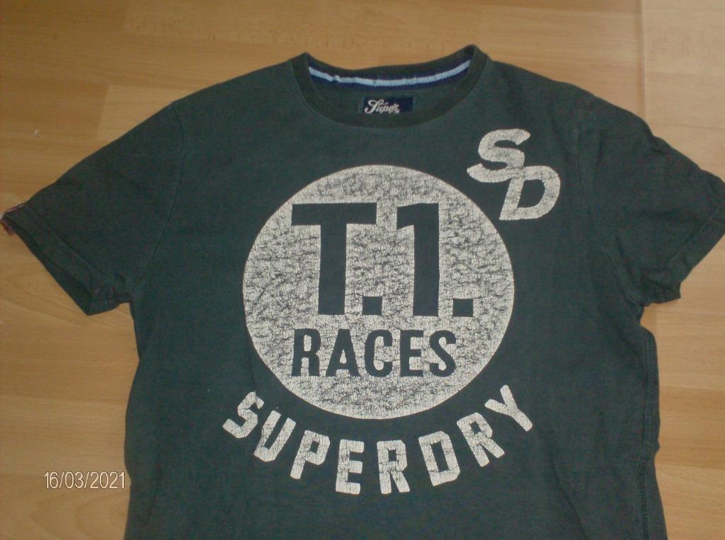 T-shirt blauw merk superdry – maat m, Enlèvement ou Envoi, Porté, Bleu, Taille 48/50 (M)