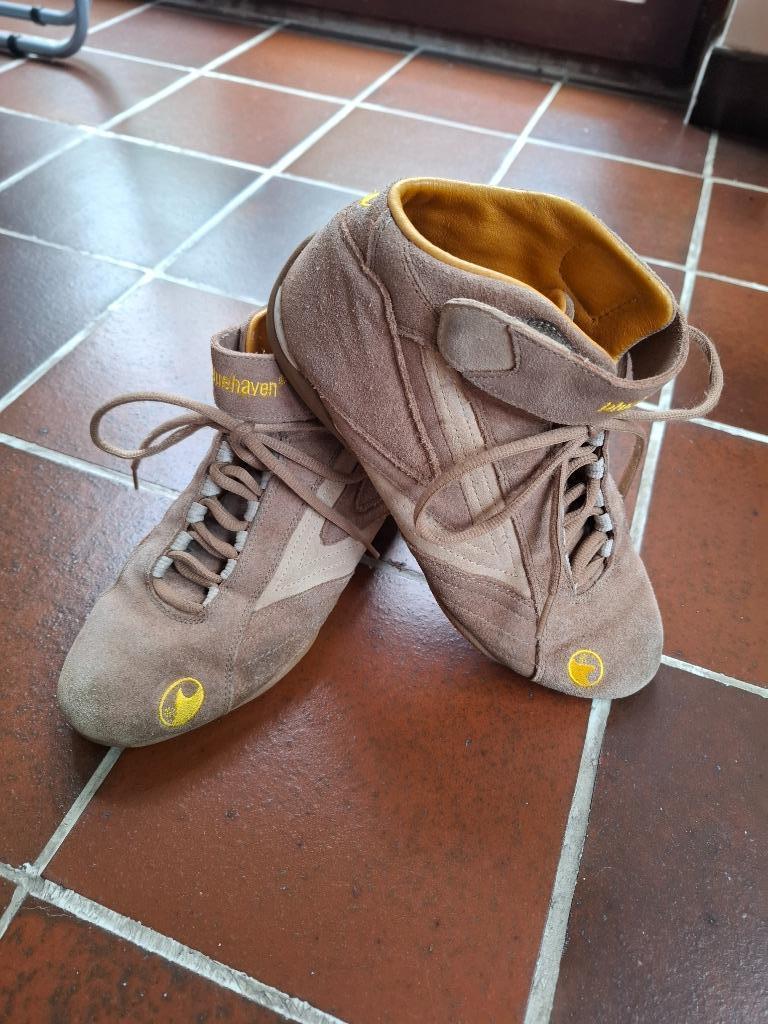 Beige en gele sneakers van Bluehaven - Maat 38, Ophalen, Beige, Sneakers, Bluehaven