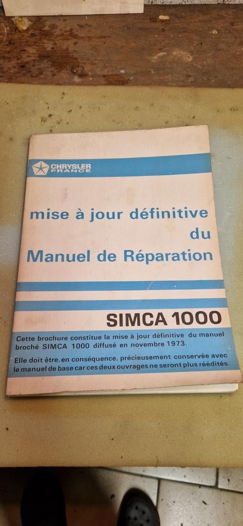 Manuel d'atelier Simca, Enlèvement