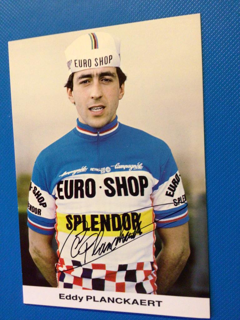 wielerkaart 1983 team splendor eddy planckaert signe, Envoi, Comme neuf