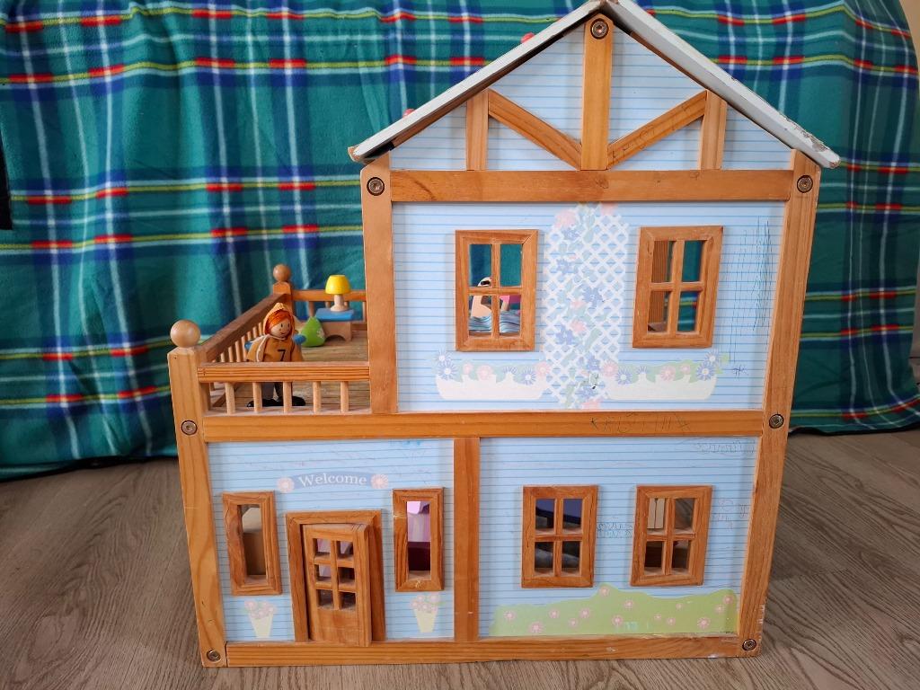 Maison de poupée en bois, Kinderen en Baby's, Speelgoed | Poppenhuizen, Gebruikt, Poppenhuis, Ophalen of Verzenden