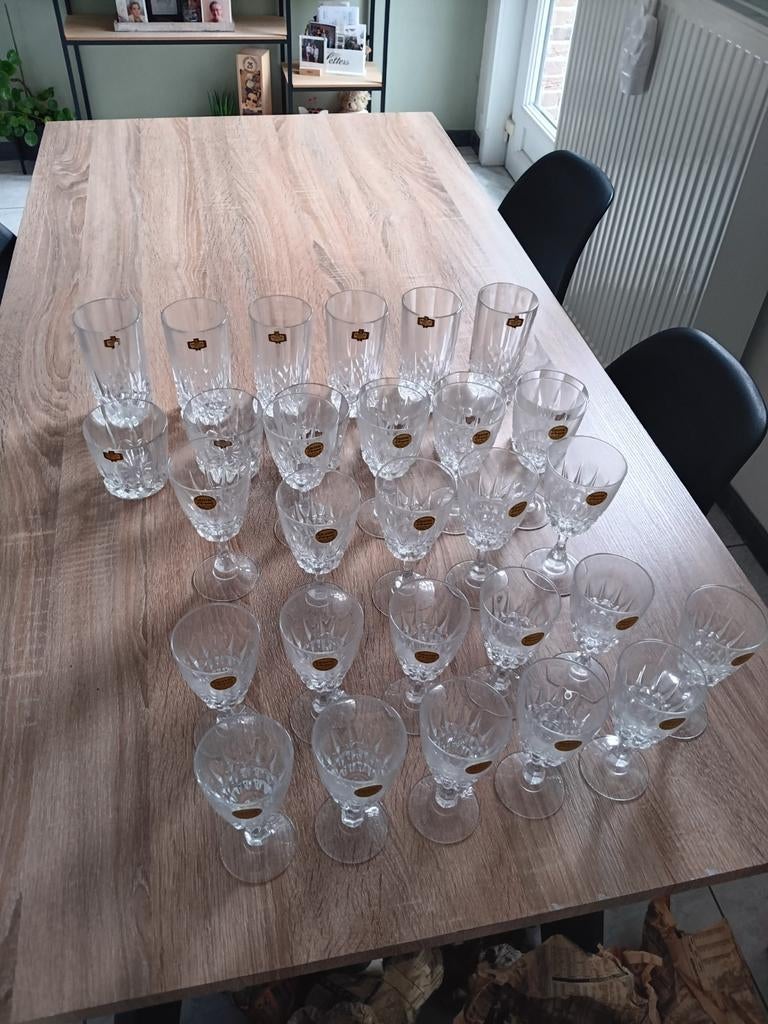 Cristalen glazen servies, Verzamelen, Glas en Drinkglazen, Ophalen