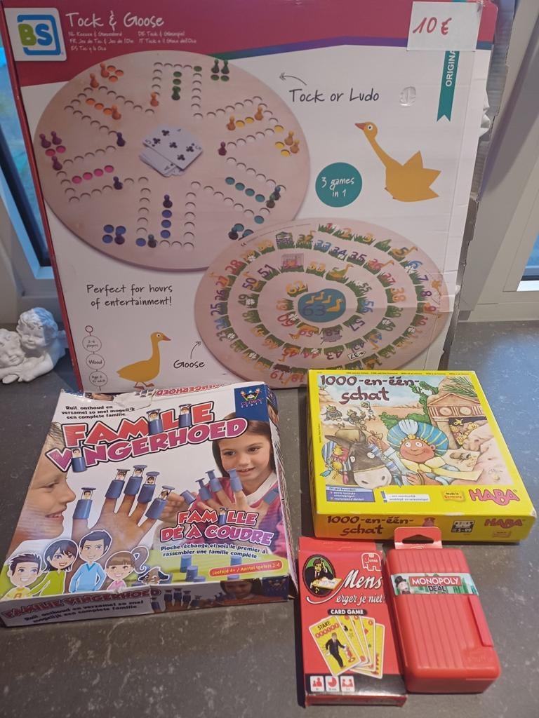 Pakket spelletjes met 1 haba en houten ganzenbord, Ophalen, Gebruikt