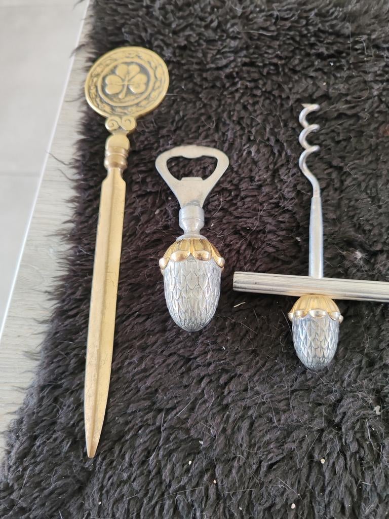 Set van oude briefopener, kurken trekker, aftrekker, Ophalen