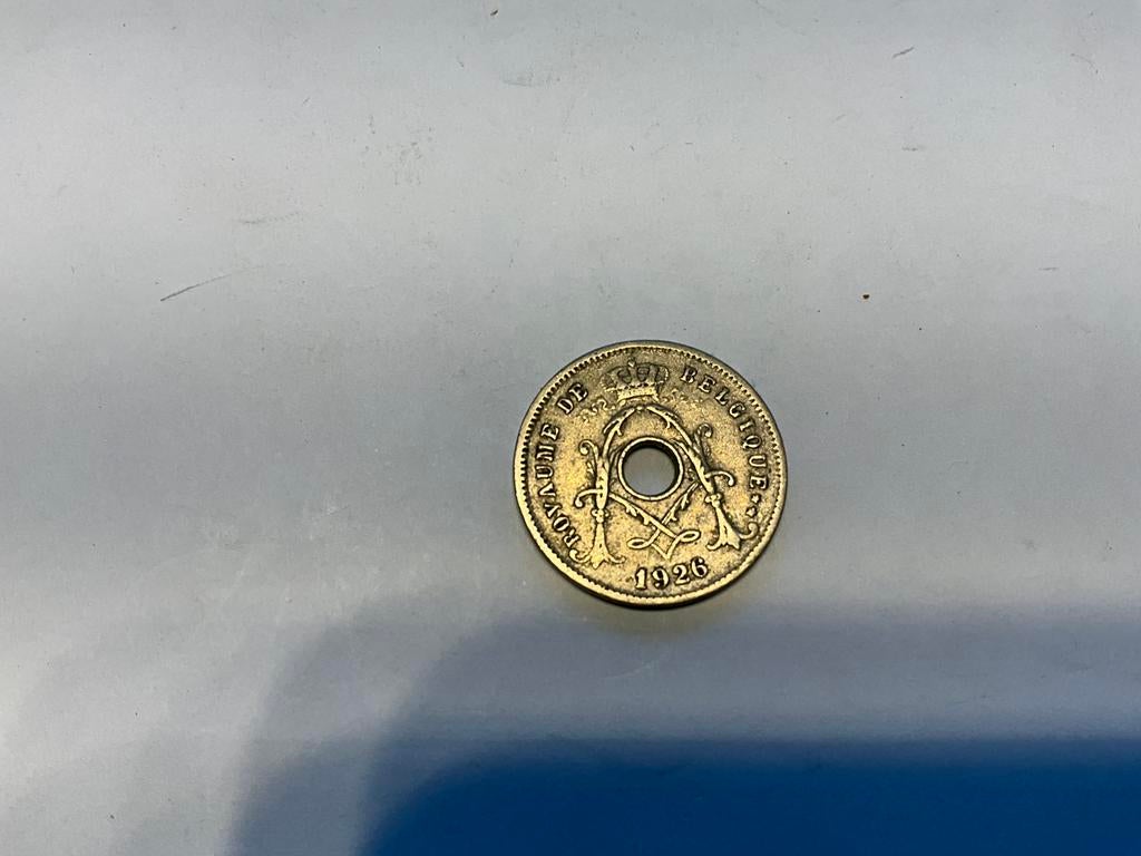 Zoldervondst van een  Belgische 5 centimes-munt 1926, Postzegels en Munten, Ophalen of Verzenden
