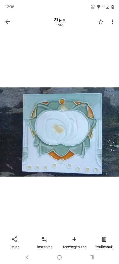 Art nouveau tegels, Ophalen of Verzenden
