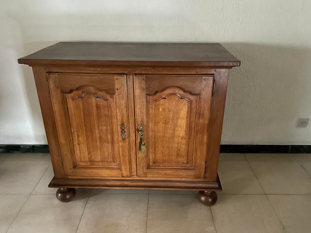Kast of TV meubel, Ophalen, 100 tot 150 cm, Rustiek, Eikenhout