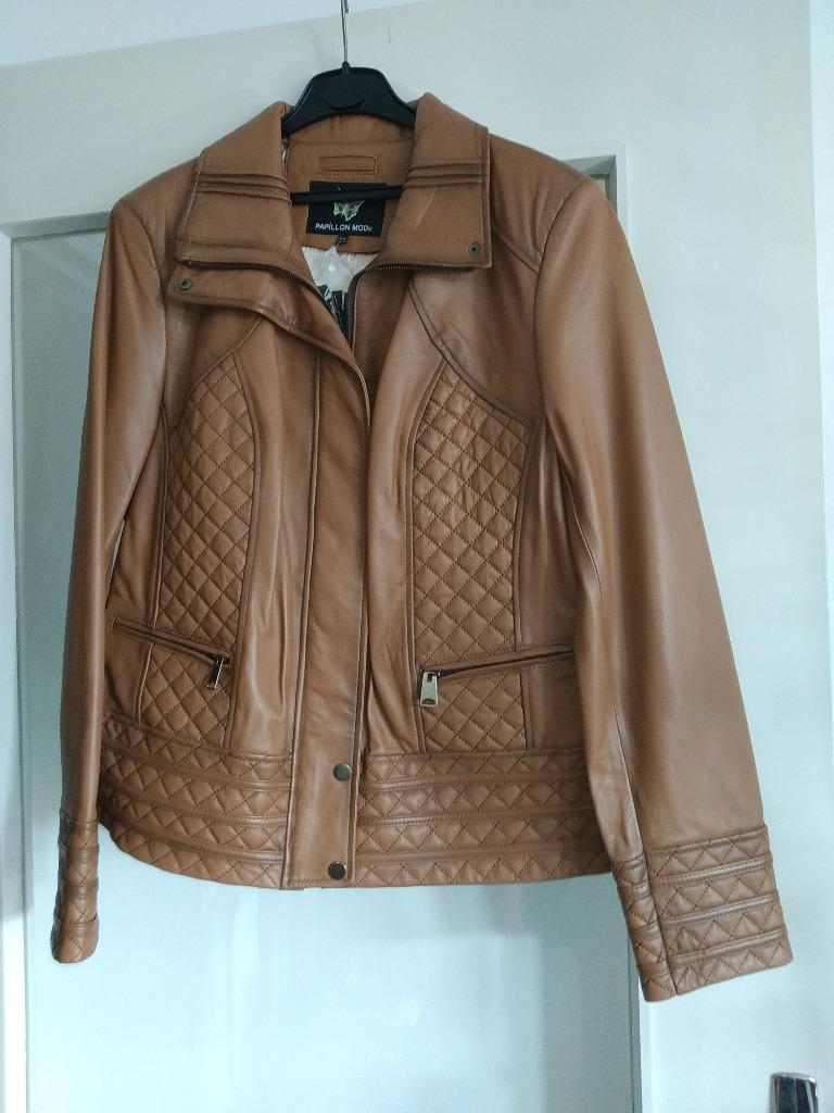 Veste cuir neuve, Enlèvement, Neuf, Taille 38/40 (M), Brun