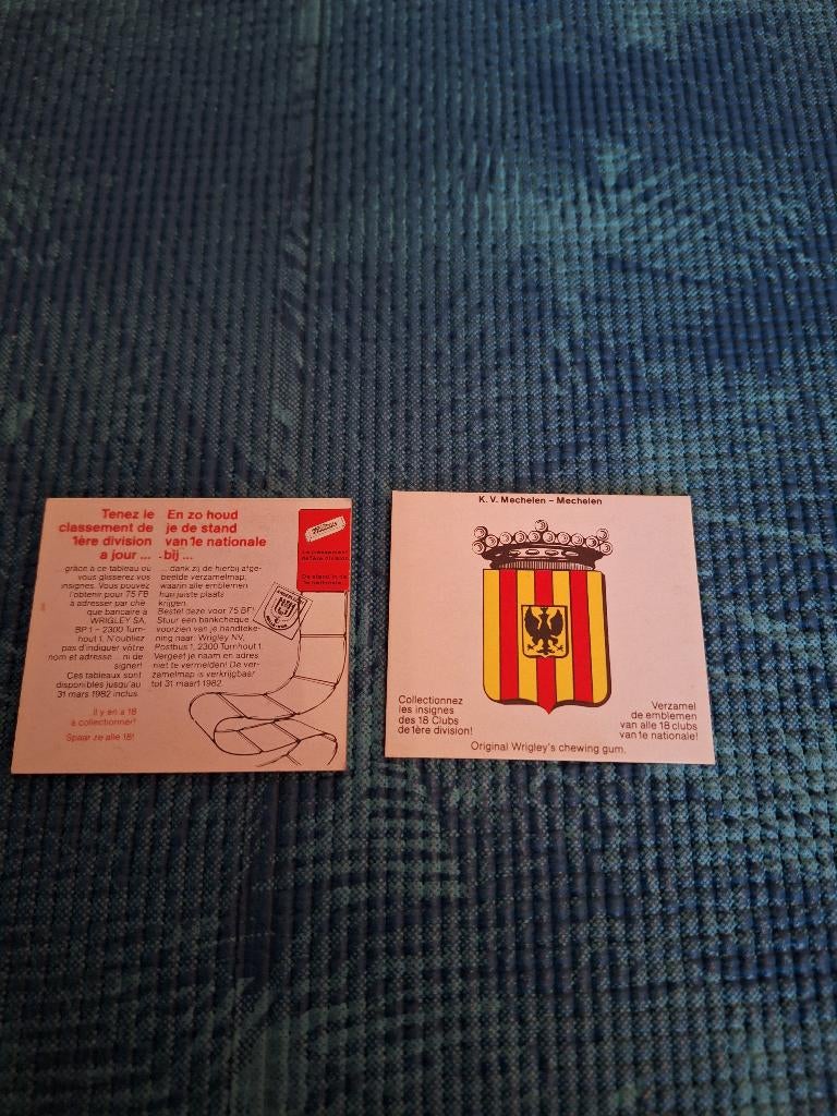 KV Mechelen, kartonnen embleem, zeldzaam, Verzamelen, Sportartikelen en Voetbal, Ophalen of Verzenden