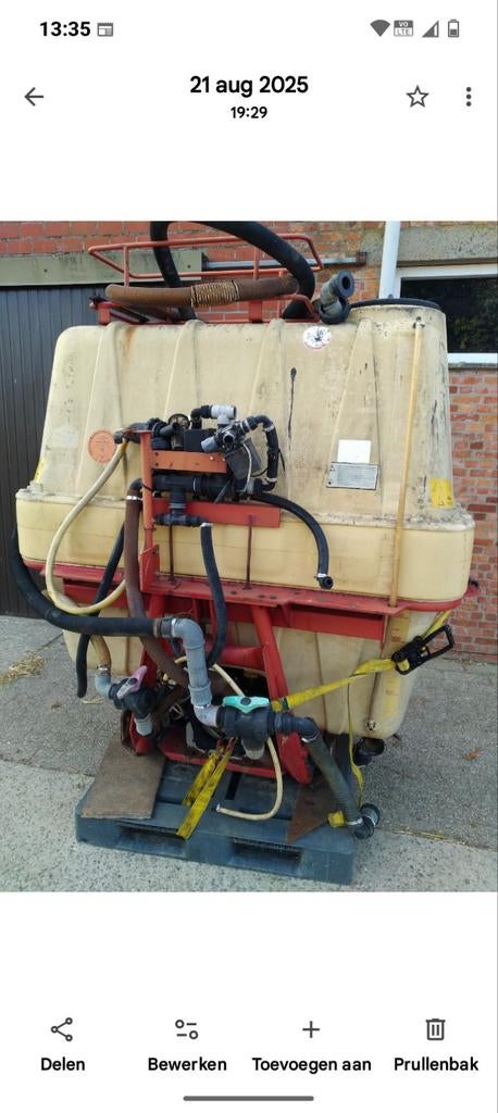 Vicon, sproeier, watertank ., Enlèvement