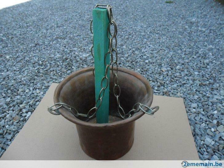 beau cache pot en cuivre, Antiquités & Art