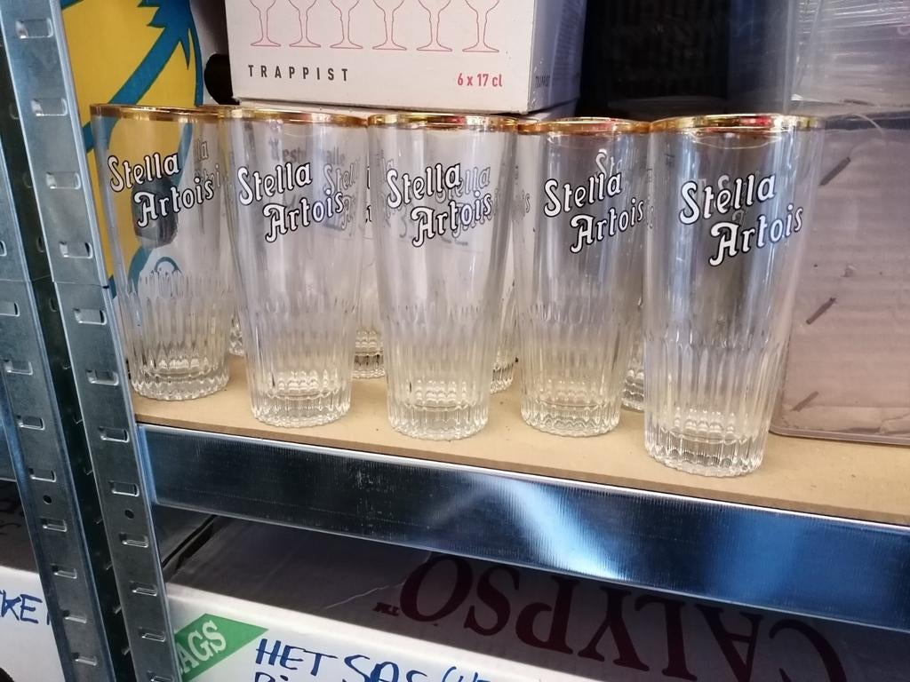Lotje Stella bierglazen., Verzamelen, Ophalen of Verzenden