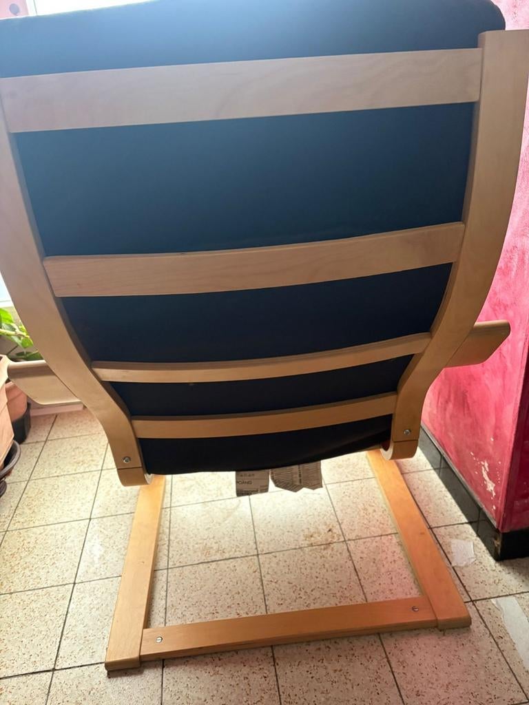 Fauteuil, plaqué bouleau/Knisa noir ikea Avec masseur électr, Huis en Inrichting, Fauteuils, Ophalen of Verzenden, Zo goed als nieuw