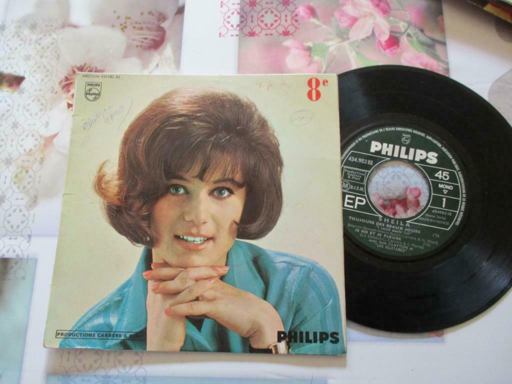 DISQUE VINYL 45 TOURS SHEILA "TOUJOURS DES BEAUX JOURS"., Enlèvement ou Envoi, Autres genres, Maxi single