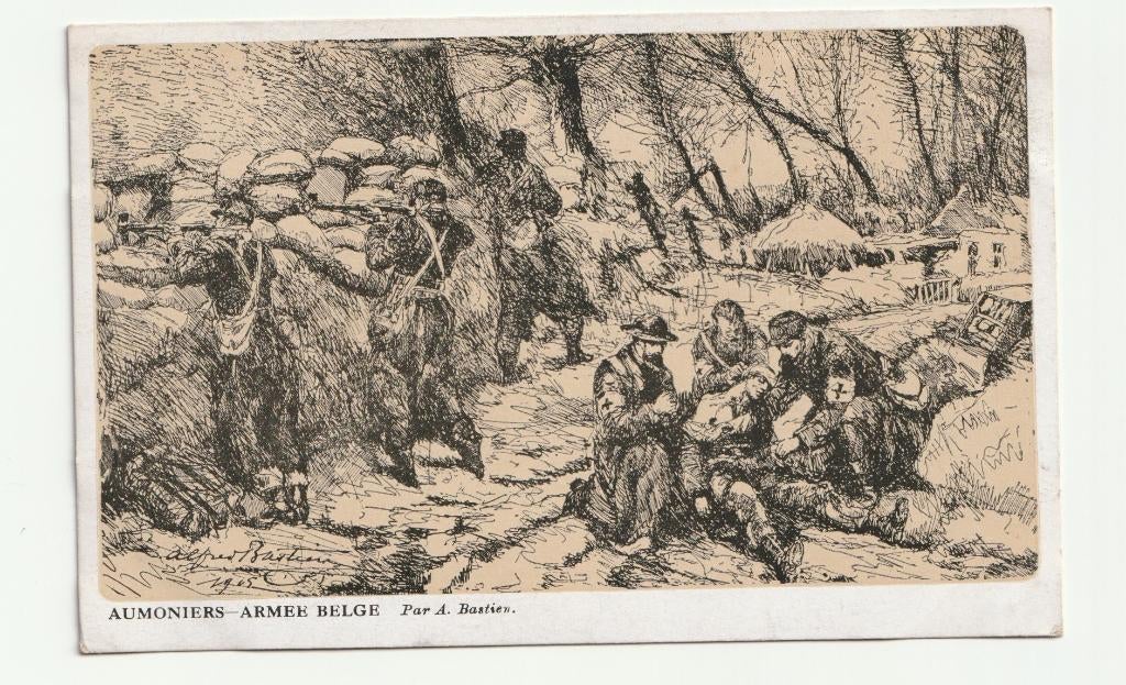 Armée Belge Bastien aumoniers, Collections, Envoi, Avant 1920, Non affranchie, Politique et Histoire
