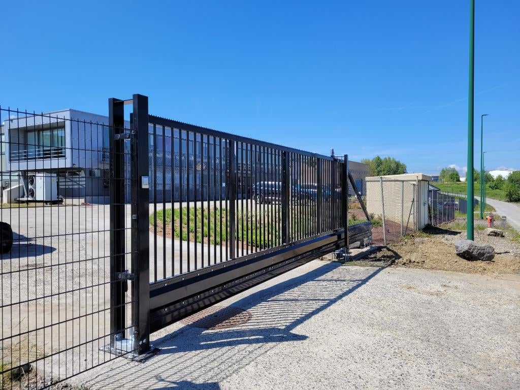 Zelfdragende industriële poort van 3 tot 12m dubbele vleugel, Met poort, Overige typen, Nieuw, Ophalen of Verzenden