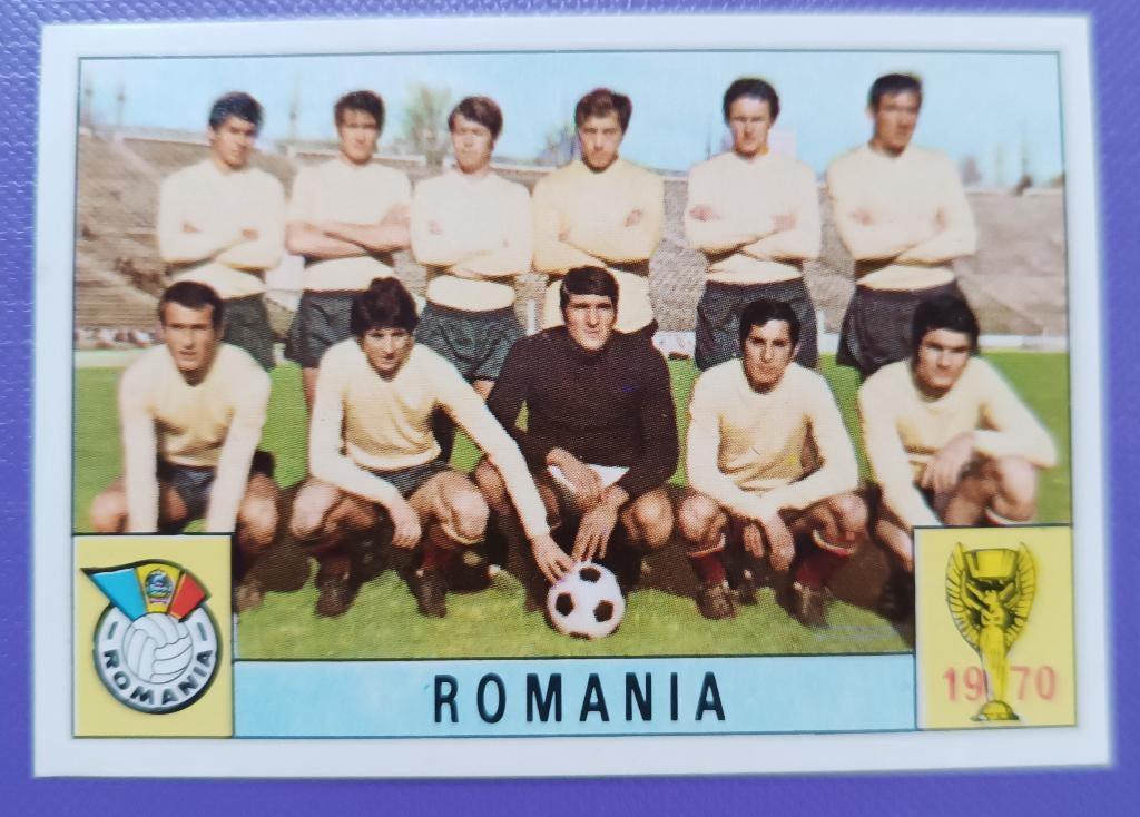 Panini KAART prent anno 1970 voetbal WK Mexico 70 ROMANIA, Verzenden, Plaatje