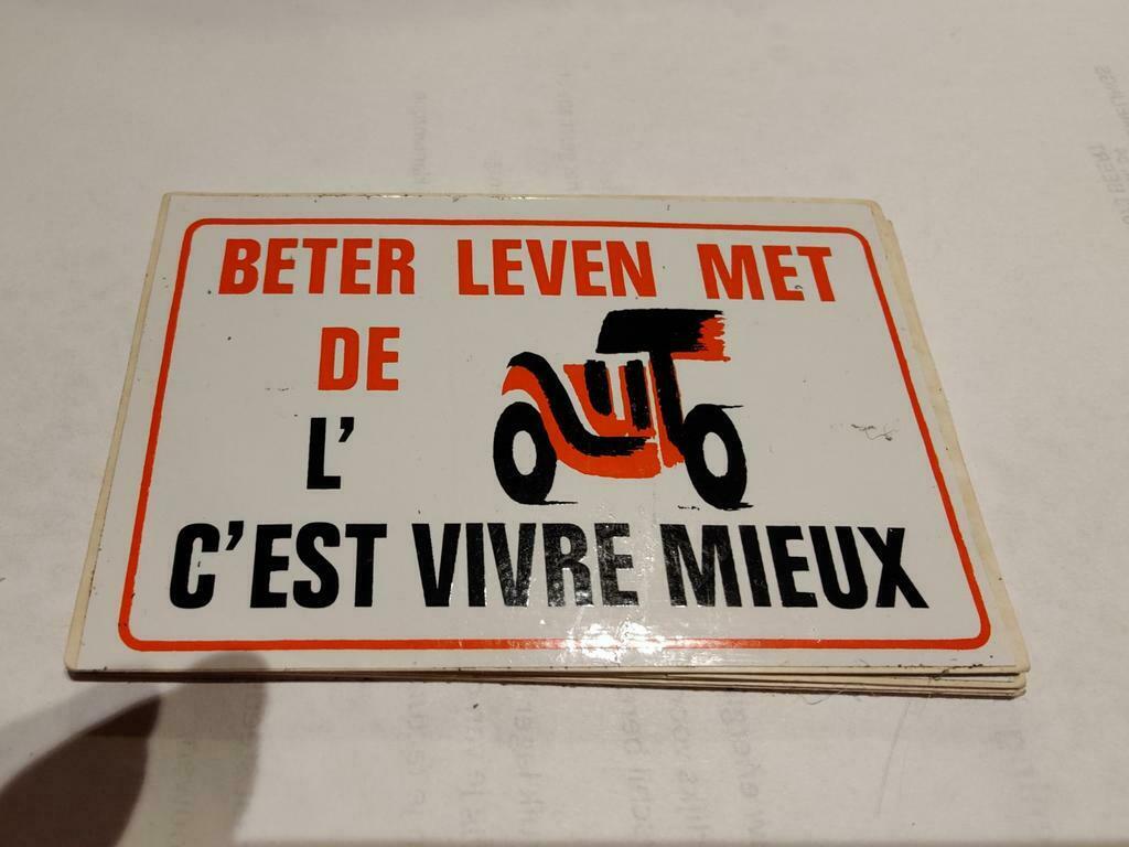 STICKER Beter leven met de auto, Ophalen of Verzenden, Nieuw, Auto of Motor