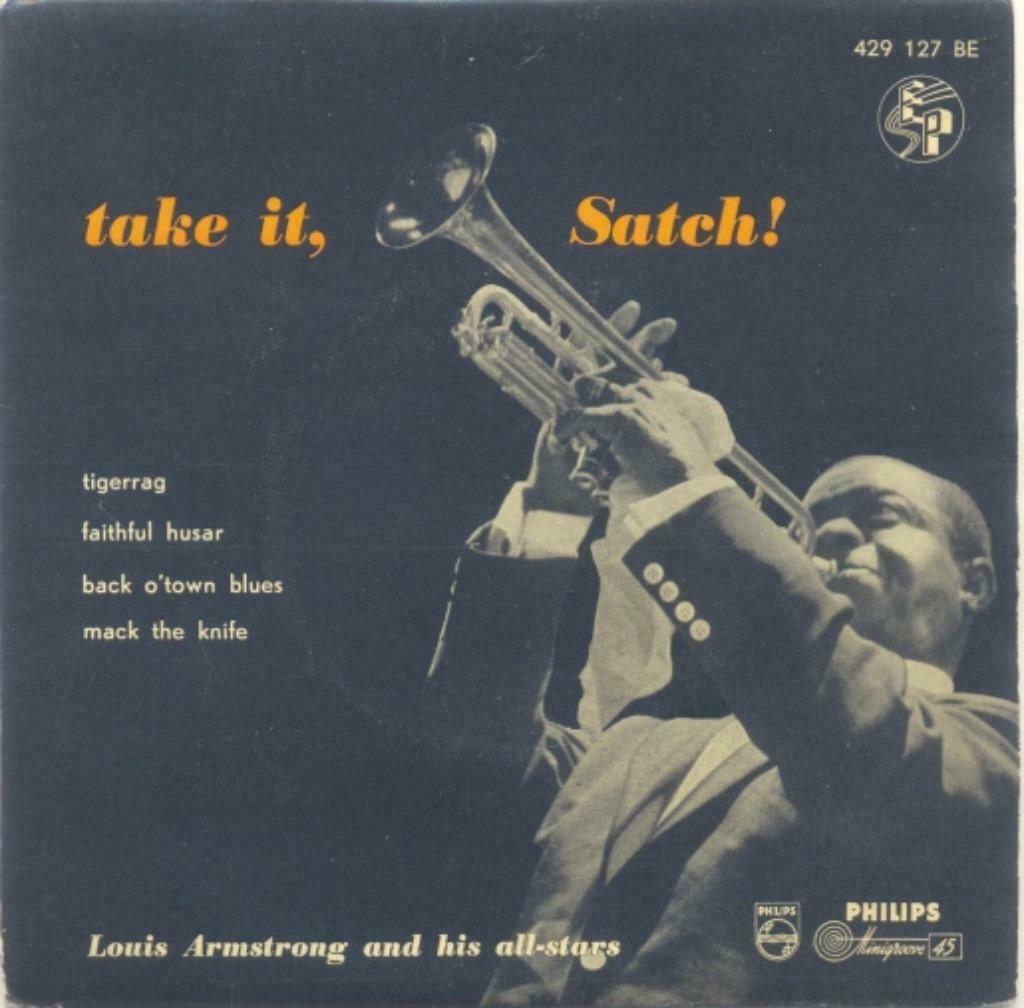 Louis Armstrong – Take it, Satch - EP - Single, Enlèvement ou Envoi, Utilisé, 7 pouces, EP