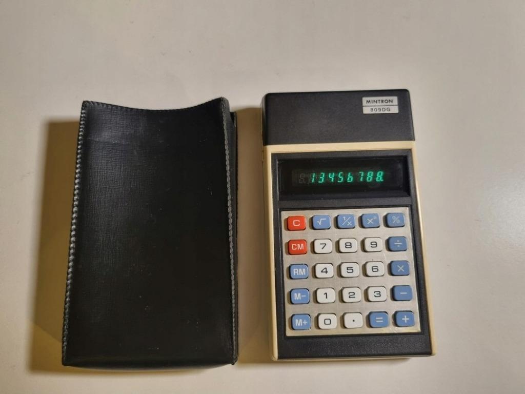 MINTRON 809DG ELEKTRONISCHE REKENMACHINE, Ophalen of Verzenden, Gebruikt