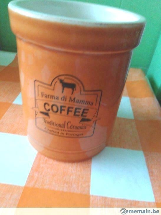 Voir!!!retro Pot ceramics Farma di Mamma Coffee traditional, Enlèvement, Utilisé, Autres matériaux, Autres types