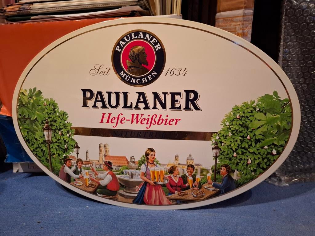 Plaque émaillée Paulaner, Enlèvement ou Envoi, Comme neuf