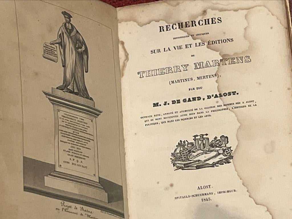 Oud boek Aalst Dirk Martens / Thierry Martens 1845, Ophalen