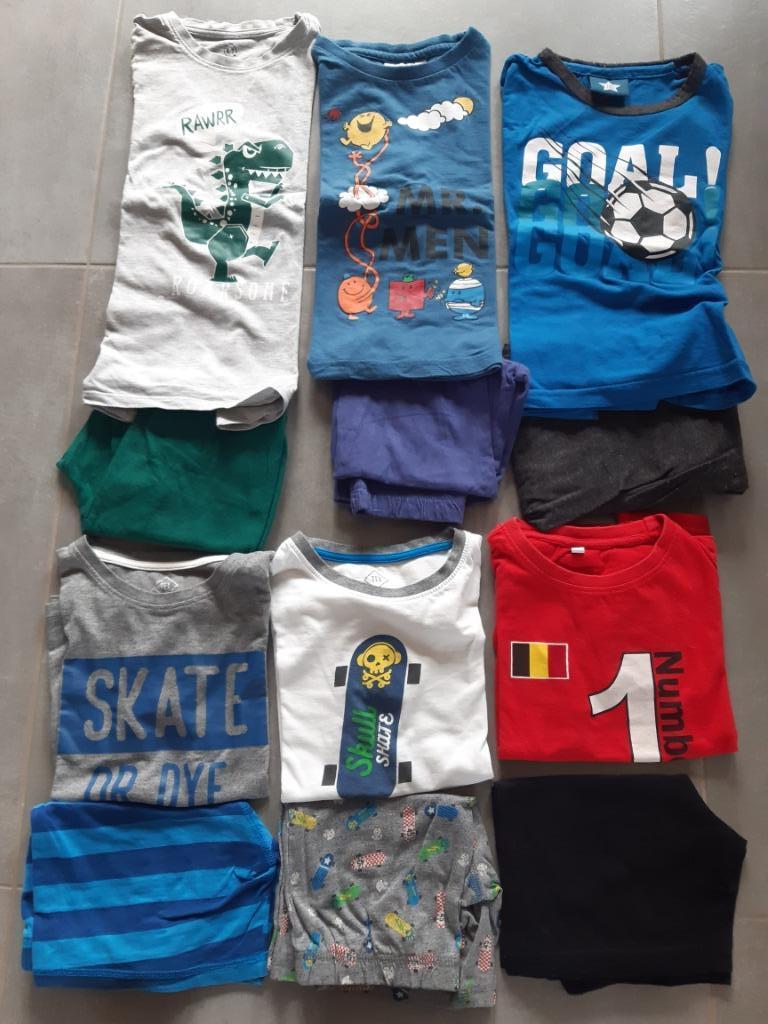 Pakket pyama´s 6-7 jaar, Enlèvement ou Envoi, Utilisé, Garçon, Vêtements de nuit ou Sous-vêtements