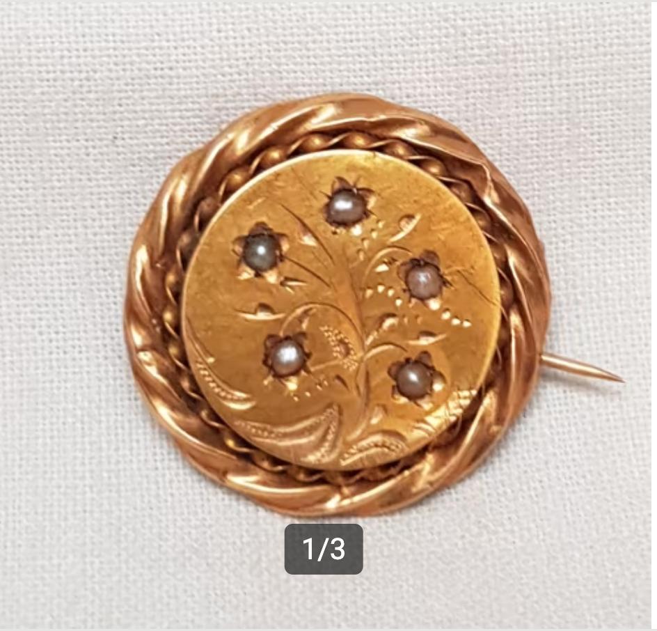 Broche Kempen vintage de 18 carats., Enlèvement ou Envoi, Or, Broche