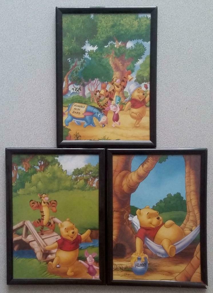 3 cadres pour enfant " le monde de Winnie ", Maison & Meubles, Moins de 50 cm, Comme neuf, Enlèvement, Autres matériaux