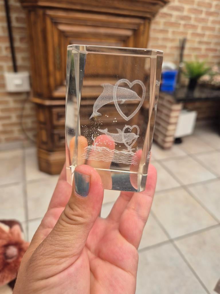 3D laser kristalglas dolfijnen decoratie, Enlèvement ou Envoi