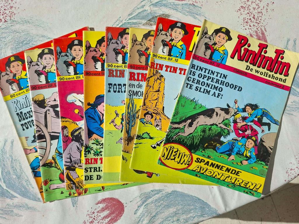 Strips "RinTinTin - De Wolfshond" (jaren '70) (verzamelaar), Meerdere comics, Ophalen of Verzenden, Zo goed als nieuw